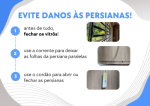 Manuseio adequado das persianas em salas de aula