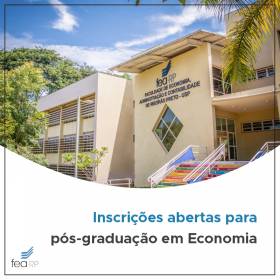 Inscrições abertas para pós-graduação em Economia