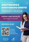 Programa de Pós-Graduação em Administração de Organizações da FEA-RP divulga processos seletivos para doutorado e doutorado direto