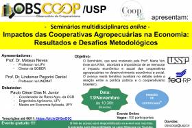 Impacto de cooperativas agropecuárias na economia é tema de seminário