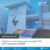 Abertas as inscrições para o estágio PAE do 2º semestre de 2022