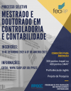Inscrições abertas para mestrado e doutorado em Controladoria e Contabilidade