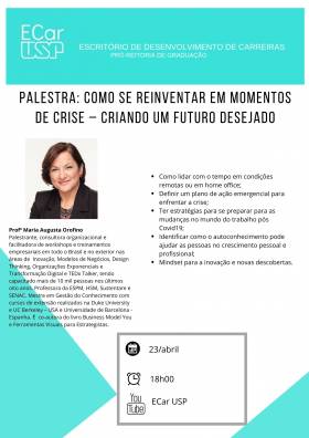 ECar promove palestra online “Como se reinventar em momentos de crise”