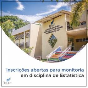 Inscrições abertas para monitoria em disciplina de Estatística