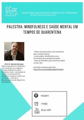 “Mindfulness e Saúde Mental em tempos de Quarentena” é tema de palestra online