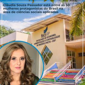 Cláudia Souza Passador está entre as 50 mulheres protagonistas do Brasil na área de ciências sociais aplicadas